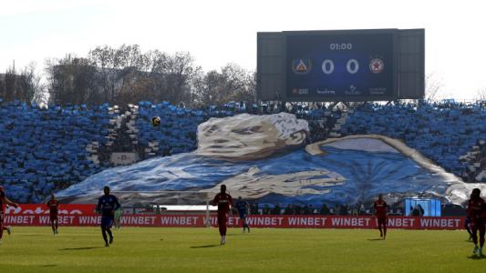 Левскарите направиха хореография свързана с фен на клуба
