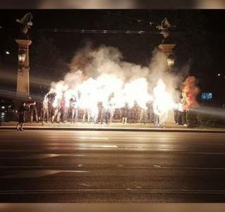 Уникално пирошоу на Орлов мост по случай 70 години ЦСКА (ВИДЕО)