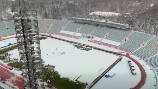 ЦСКА се пребори със снега преди дербито със Славия