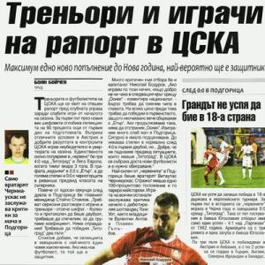 Сензациите в пресата: Треньори и играчи на рапорт в ЦСКА